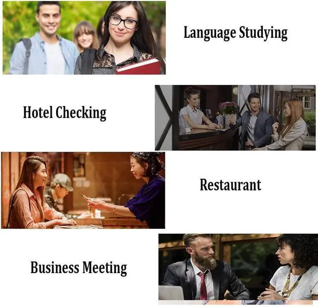 Alt view image 5 of 7 - Smart Voice Translator, Offline Translator Device, 3.0Inch Touch Sn Portable Language Translator, 107 Languages Instant Two Way Translation, for Travelling,d Happy Many Times Lofty Ambition