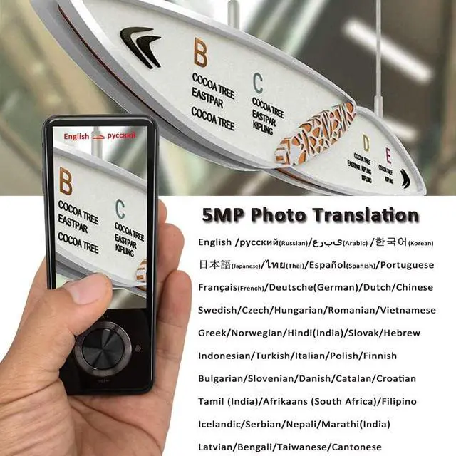 Alt view image 3 of 7 - Smart Voice Translator, Offline Translator Device, 3.0Inch Touch Sn Portable Language Translator, 107 Languages Instant Two Way Translation, for Travelling,d Happy Many Times Lofty Ambition