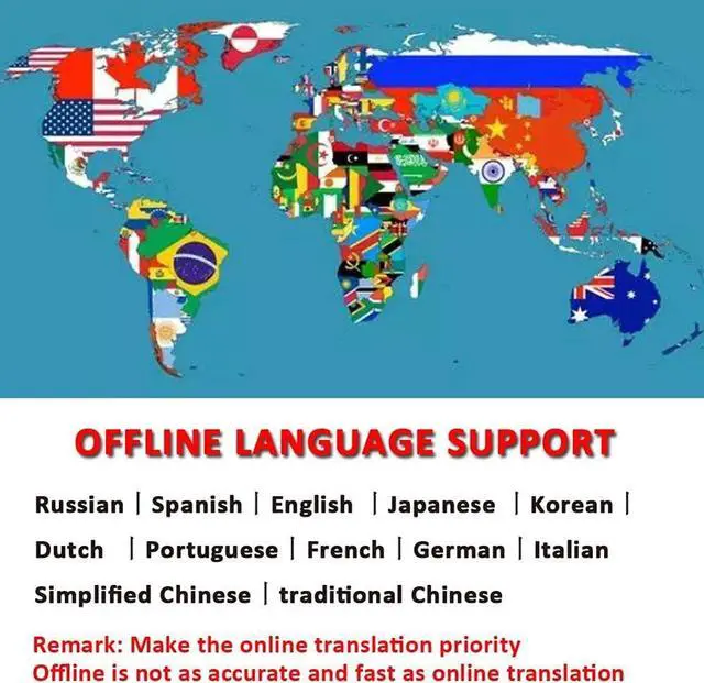 Alt view image 2 of 7 - Smart Voice Translator, Offline Translator Device, 3.0Inch Touch Sn Portable Language Translator, 107 Languages Instant Two Way Translation, for Travelling,d Happy Many Times Lofty Ambition