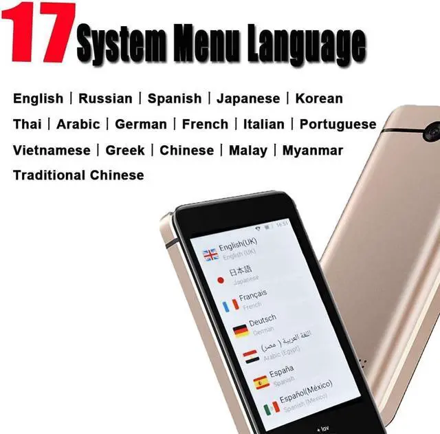 Alt view image 6 of 7 - Smart Voice Translator, Offline Translator Device, 3.0Inch Touch Sn Portable Language Translator, 107 Languages Instant Two Way Translation, for Travelling,d Happy Many Times Lofty Ambition