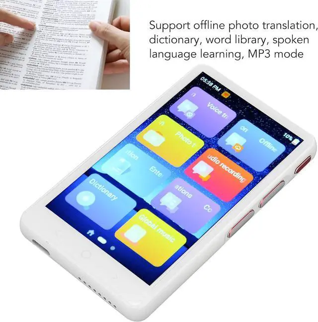 Alt view image 3 of 7 - Smart Translator, 4in IPS Screen Offline Wi MP3 Mode Portable Smart Voice Translation Device, 2 Way Language Translator, 135 Languages Voice Photo Translation (White)