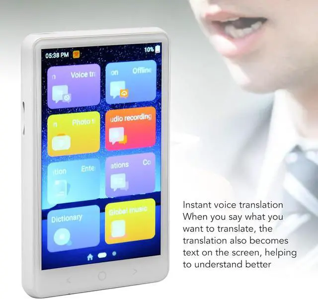 Alt view image 5 of 7 - Smart Translator, 4in IPS Screen Offline Wi MP3 Mode Portable Smart Voice Translation Device, 2 Way Language Translator, 135 Languages Voice Photo Translation (White)