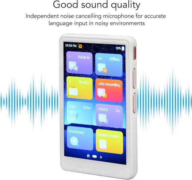 Alt view image 2 of 7 - Smart Translator, 4in IPS Screen Offline Wi MP3 Mode Portable Smart Voice Translation Device, 2 Way Language Translator, 135 Languages Voice Photo Translation (White)