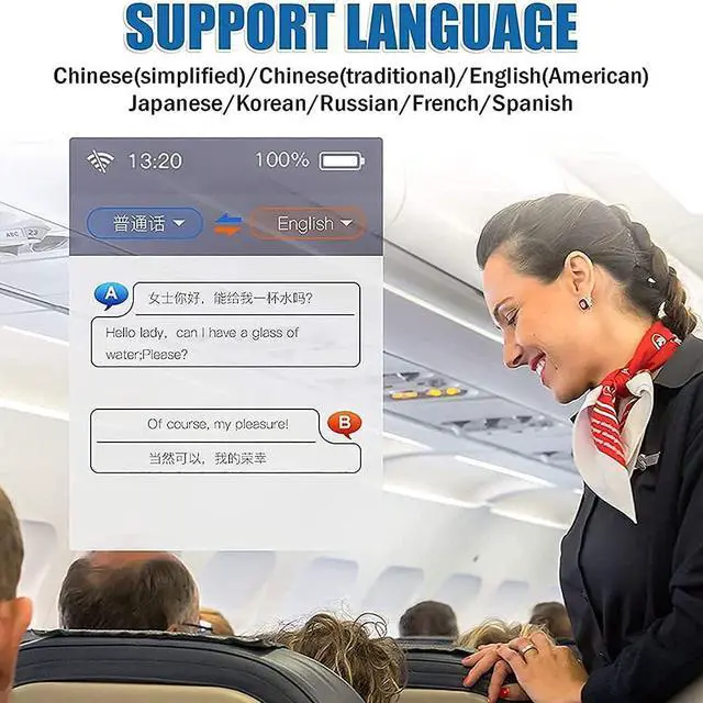 Alt view image 7 of 7 - Language Translator Device, Smart Voice & Camera Translator with 3.0 Inch Touch Screen, Support 76 Languages WiFi/Hotspot/Offline Instant for Learning Hello Yearn for Vision