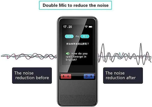 Alt view image 5 of 7 - Smart Voice Language Translator Device,Real-time Two-Way Offline Speech/Text WiFi 2.4 inch IPS Touch Screen Support 75 Languages for Learning Travel Business Hello Yearn for