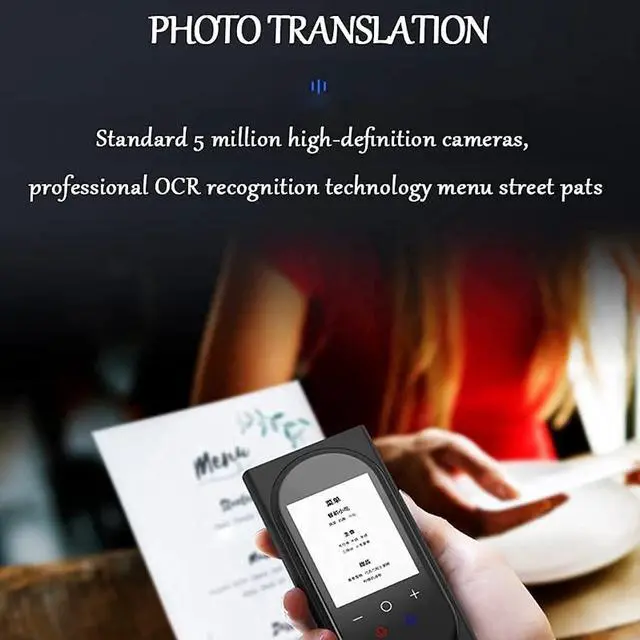 Alt view image 5 of 7 - T10 Smart Offline Translator Multi-Language Simultaneous Translation and Photo Translator (Color : White) (Black) Vision (White)