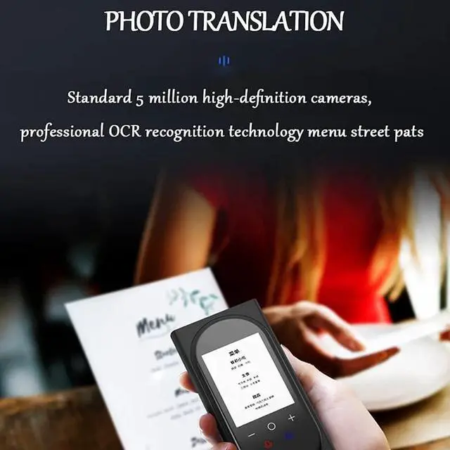 Alt view image 6 of 7 - T10 Smart Offline Translator Multi-Language Simultaneous Translation and Photo Translator (Color : White) (Black) Vision (Black)