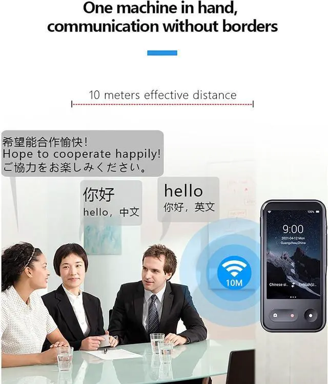 Alt view image 7 of 7 - Portable Language Translator Device - Instant Voice Translator Device Two Way, Multilingual Language Translation Device, Real Time Voice Translator Device, Mobile Scanner Translator Efficency Luc