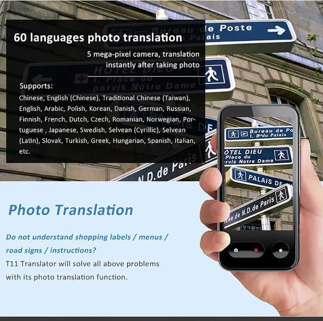 Alt view image 2 of 7 - Portable Language Translator Device - Instant Voice Translator Device Two Way, Multilingual Language Translation Device, Real Time Voice Translator Device, Mobile Scanner Translator Efficency Luc