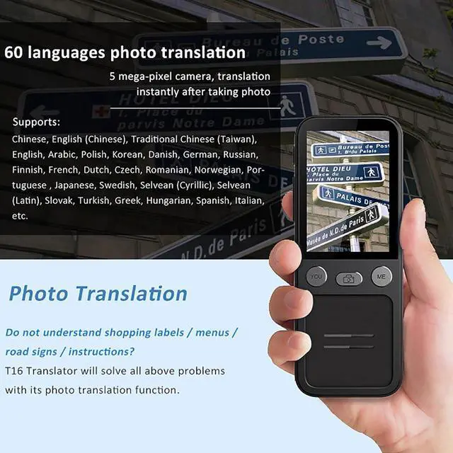 Alt view image 6 of 7 - Portable Foreign Language Translators Device - Language Translator Portable Instant Translator Device, Portable Two Way Voice Interpreter, Portable Languages Two Way Instant Voice Translator Effi