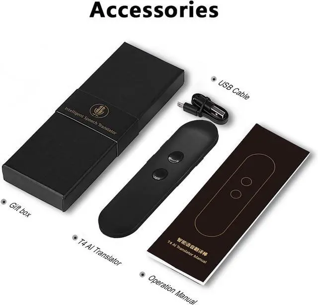 Alt view image 5 of 7 - Portable Two Way Language Interpreter - Languages Pocket Translator, Bidirection Simultaneous Translation, Smart Translations in Real Time, Languages Interpreter in Real Time (White) Efficency Needed