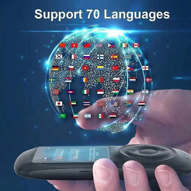 Alt view image 4 of 6 - Language Translator Device, Portable Voice Translator,Support 70 Languages,WiFi/Hotspot/Two Way Instant Voice Translator 2.4 Inch Touch Screen,for Learning Travel Business Needed