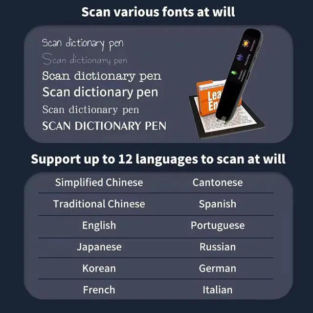 Alt view image 2 of 7 - Translation Scanning Pen Portable Electronic Dictionary for Language Learning and Communication