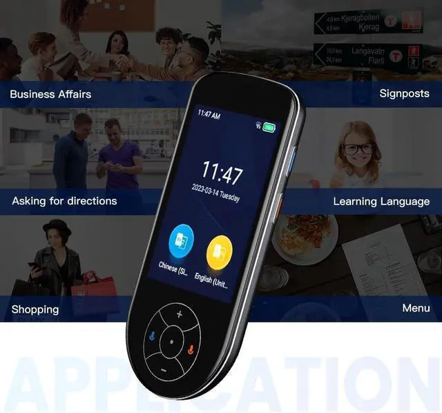 Alt view image 6 of 7 - Language Translator Device Real time 2025, Support AI/Text/Online/Offline/Photo Translation,Upgraded Instant Two Way 137 Languages Translation Device for Business Travel-Grey