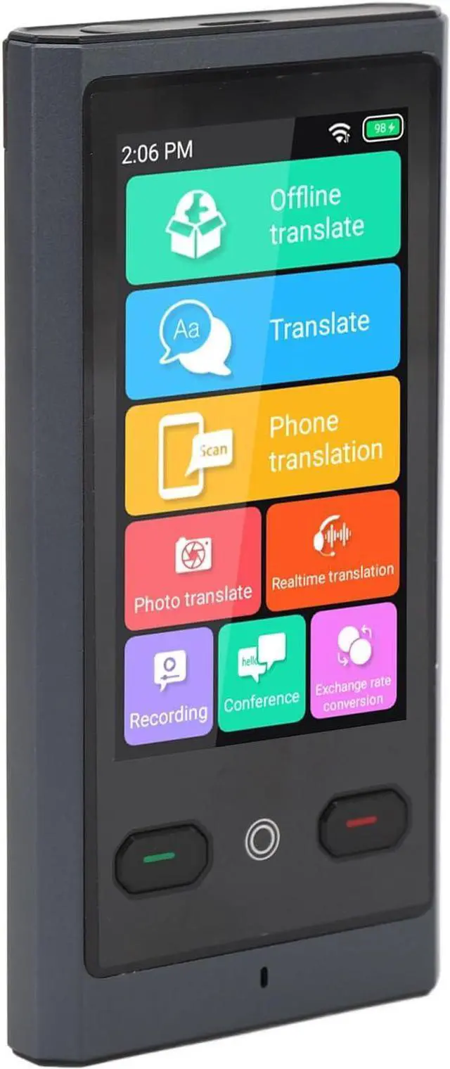 Alt view image 2 of 7 - Voice Language Translator, Multi Language Support, Two Way Translation, Clear Recording, Real Time Translation, Easy to Use, 138 Online Languages, 15 Offline Languages, Aluminum