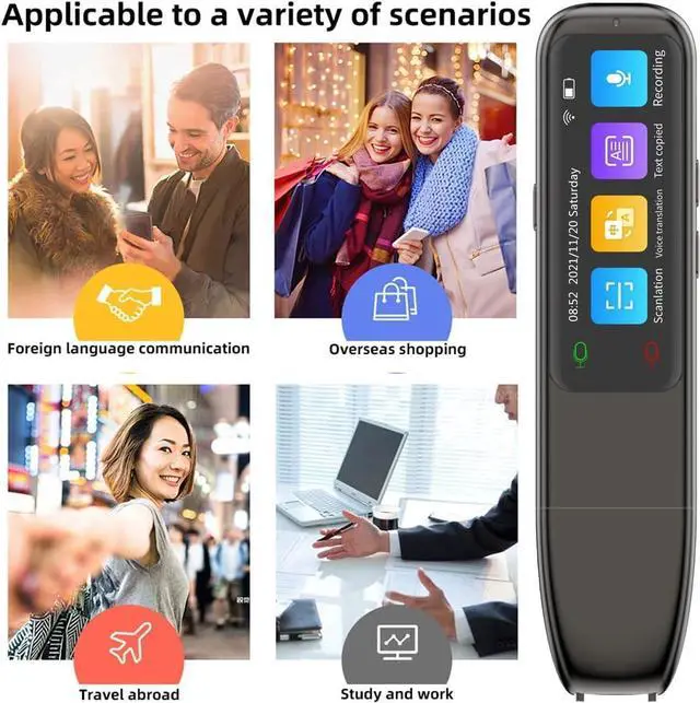 Alt view image 5 of 7 - Portable Offline Translate Scanning Dictionary Pen| Instant Voice Translator Device| WiFi 112 Language Electronic Dictionary Translation Reading Pen| Suitable for Child Study, Work
