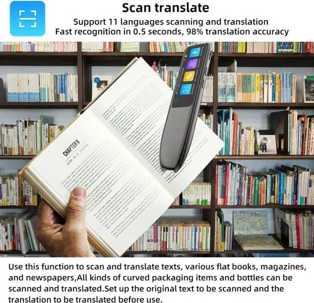 Alt view image 4 of 7 - Portable Offline Translate Scanning Dictionary Pen| Instant Voice Translator Device| WiFi 112 Language Electronic Dictionary Translation Reading Pen| Suitable for Child Study, Work