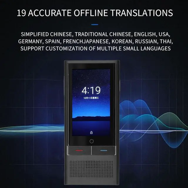 Alt view image 2 of 7 - Language Translator Device, Voice Translator Electronic Foreign Language Translators Traductor with 142 Online 19 Offline Languages Support Photo Recording for Travel Business