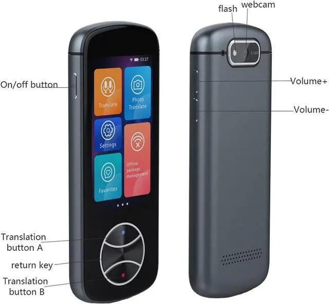 Alt view image 3 of 7 - Portable Photo Scanning Translate Device Smart Instant Language Translator Voice Electronic Dictionary Equipment 107 Online Languages|12 Offline Languages Translation Device Needed Efficency