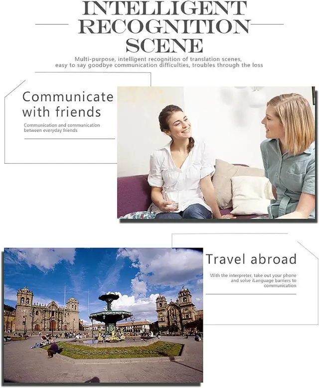 Alt view image 7 of 7 - Portable Language Translator Device - Real Time Voice Translator Device, Mobile Scanner Translator, Instant Voice Translator Device Two Way, Multilingual Language Translation Device happy gift St