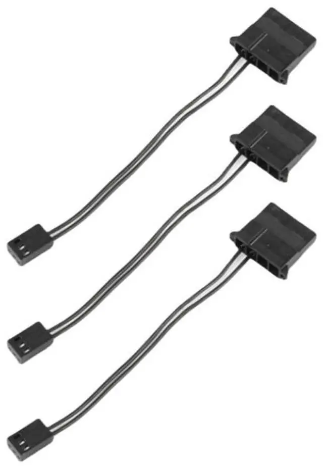 Main image of 5-pack IDE to 3-pin fan power cable D-type plug power to 3-pin connector computer PC cooling conversion cable