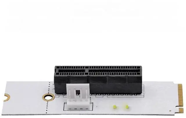 Main image of M.2 to PCI-e 1X 4X adapter card to 4X signal M.2 with light adapter card with 4-pin power cable