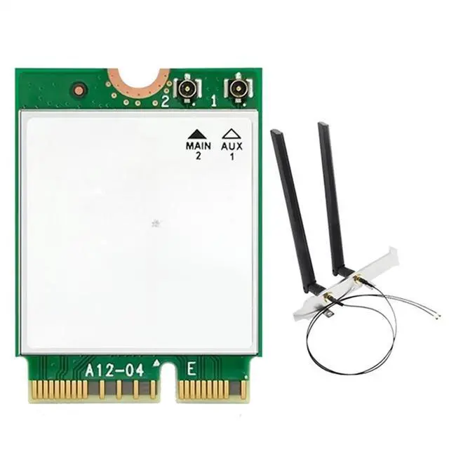 Main image of For AX411 wireless network card + 2X8DB antenna WiFi 6E 2 Bluetooth 5.3 tri-band 5374 module for laptop/PC Win10/11-64 bit