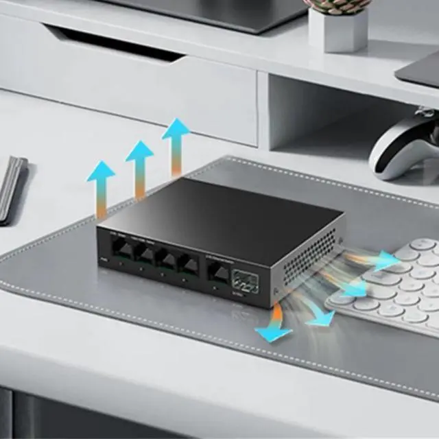 Main image of 2.5G Switch 5 Port 2500 Network Switch with 10G Auto Plug and Play Unmanaged Ethernet Switch European Regulated