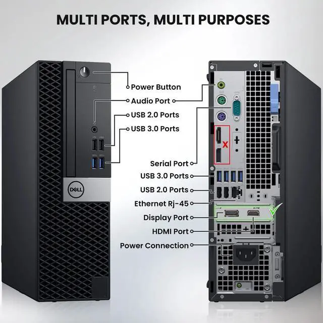 Alt view image 2 of 7 - Dell OptiPlex SFF Gaming Computer PC Intel Quad Core i5-6500 up to 3.60GHz, 32GB DDR4 Ram,1TB SSD, NVIDIA GeForce GTX 1050Ti, 22 Inch Monitor, Wi-Fi, Keyboard & Mouse, Windows 11 Pro (Renewed)