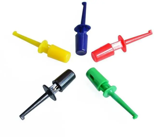 Alt view image 2 of 2 - 10pcs small Size Round Single Hook Clip Test Probe Electronic Testing