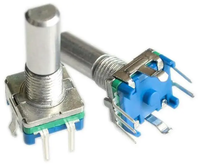 Alt view image 2 of 2 - 5pcs/lot ,Rotary encoder,code switch/EC11/ audio digital potentiometer,with switch,5Pin, handle length 20mm