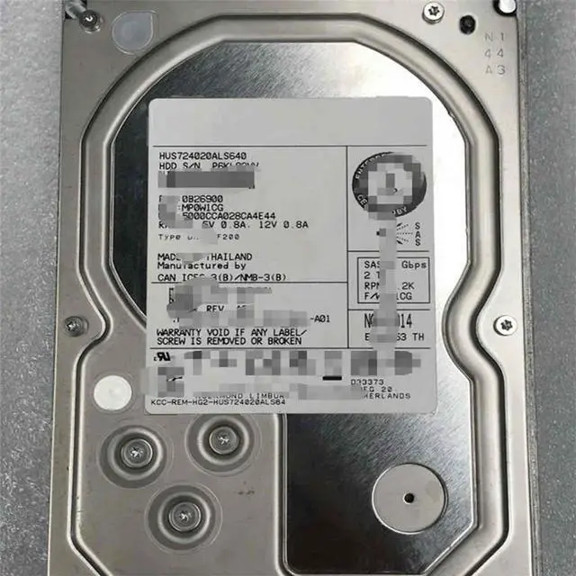 Main image of FOR 0WTJVY WTJVY 2T HUS4020ALS640 3.5 SAS 64M 7.2K 6G hard driver hdd