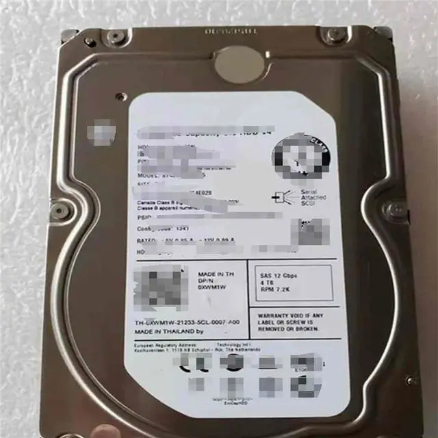 Main image of FOR 0XWM1W XWM1W ST4000NM0005 4T SAS 3.5' 7.2k 12Gb servers hard drive hdd