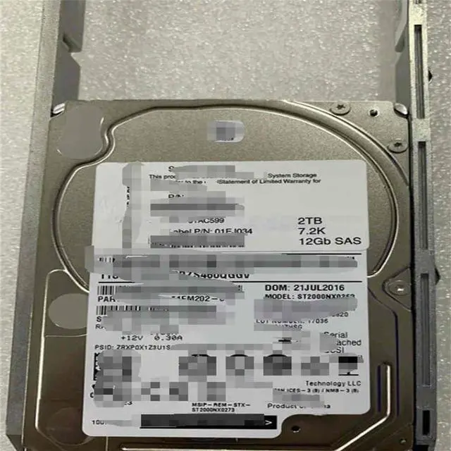 Main image of FOR 01EJ032 01AC599 01EJ034 2T 2TB SAS 2.5 V5000 Gen2  Hard Drive HDD