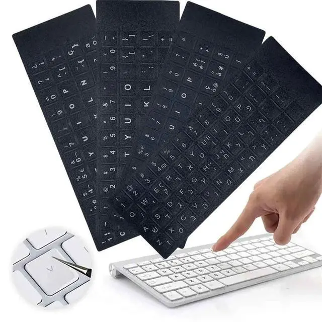 Alt view image 2 of 2 - Multi-language Keyboard Stickers For PC laptops
