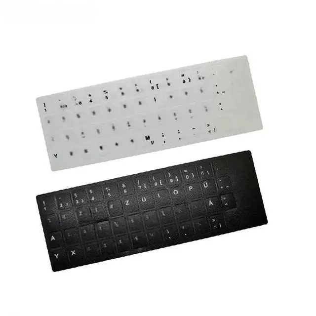 Alt view image 2 of 2 - Laptop keyboard label sticker, environmentally friendly plastic German keyboard sticker
