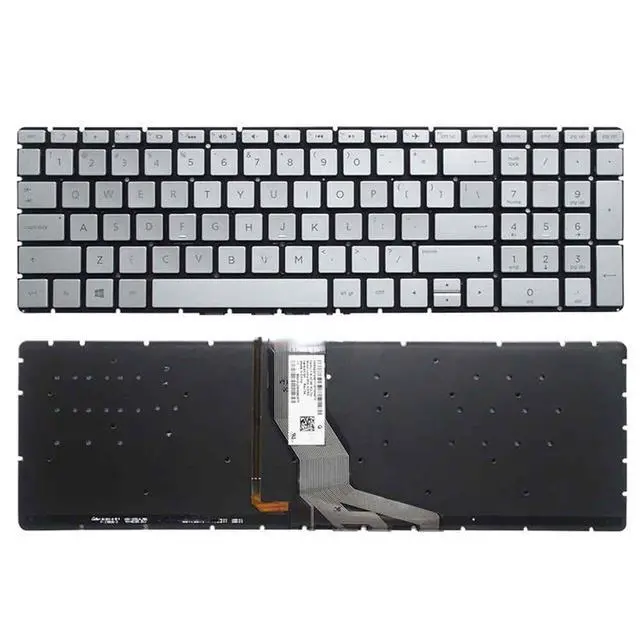 Alt view image 2 of 2 - For 15-BS000 15-BS009CA 15-BS013DX 15-BS014CY 15-BS015CY 15-BS015DX 15-BS016CY Backlit Laptop Keyboard Silver