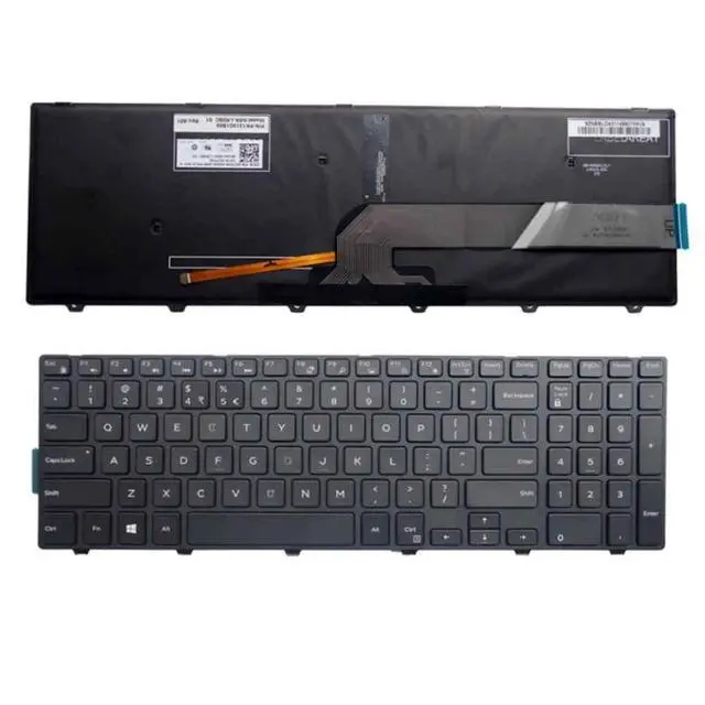 Alt view image 2 of 2 - Laptop keyboard with backlight for 15 5000 series 15 5551 5552 5555 5558 5559 7559 layout black