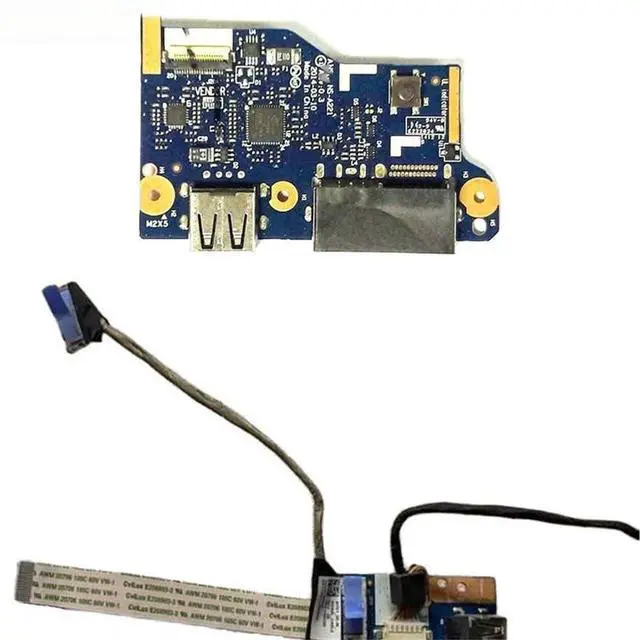 Alt view image 2 of 2 - E550 E550C NS-A221 USB -IN jack power interface board with cable 00HT632 NBX0001AJ10 02C005310