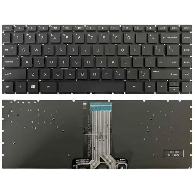 Alt view image 2 of 2 - US laptop keyboard with backlight for 14-BS 14-BW 14-BP 14-CF 14-DK