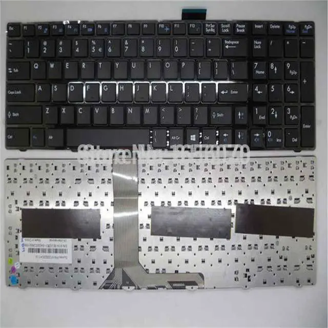 Main image of Laptop Keyboard for GE60 CX70 Black UI US International Version with Black Frame and Black Cable V139922CK1 UI S1N-3EUS2C1-SA0