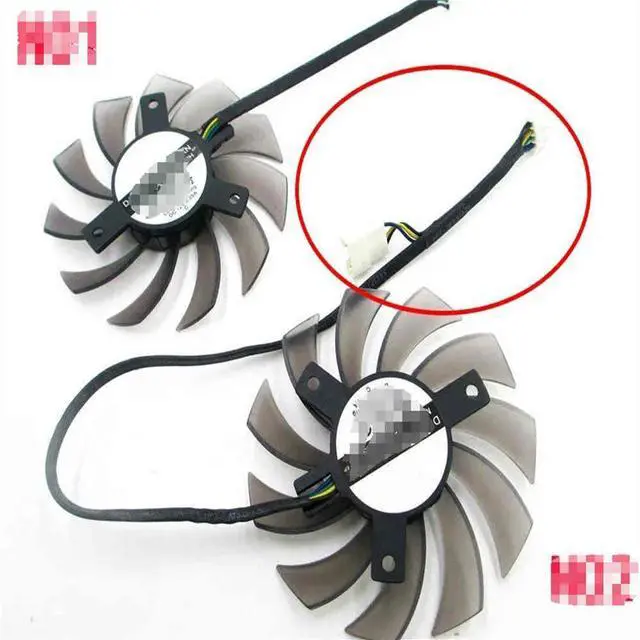 Alt view image 2 of 2 - FOR PLD08010S12H Fan For GTX 560 460 Ti R7 260x R270X 560 Ti GTX 1050 TI 6930 7850 GTX 550 750 Ti HD7870