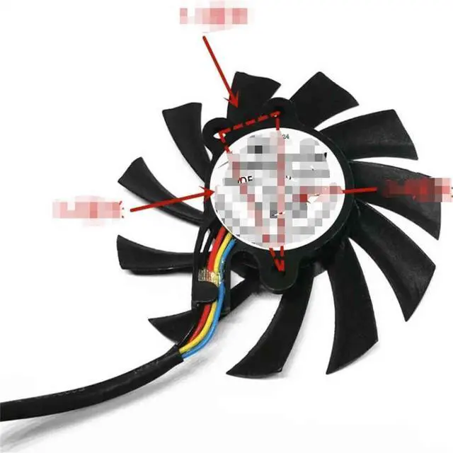 Alt view image 2 of 2 - FOR FAN FOR YY7010L05B Diameter 6.5CM hole distance 3.4-3.2-1.3 5V4Pin video card fan