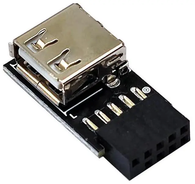Main image of FOR USB 2.0 Motherboard Header USB2.0 A 9 Pin Female Converter 9pin Motherboard to USB Adapter Connector for Wireless Mouse Receiver