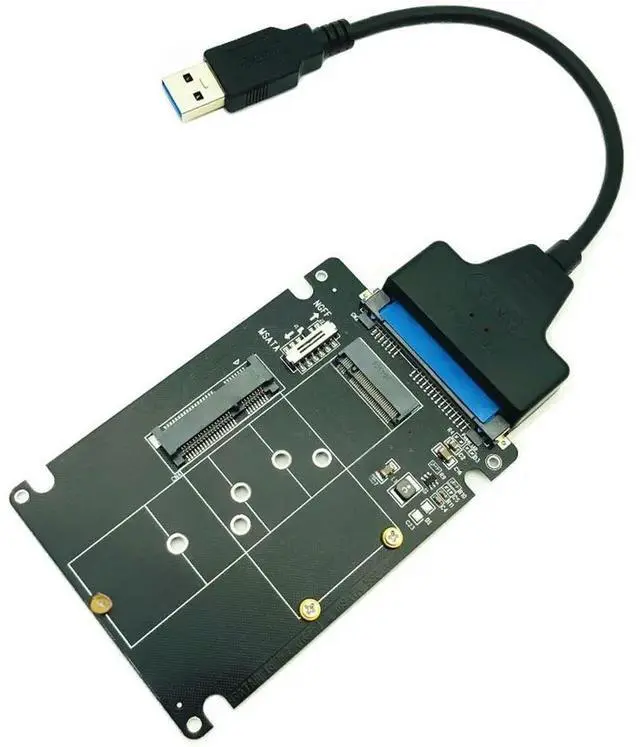 Main image of FOR mSATA to SATA Adapter B Key m.2 SATA SSD to SATA Adapter Card mSATA m.2 NGFF to USB Converter for mSATA+M.2 2 in 1 SSD HDD Riser