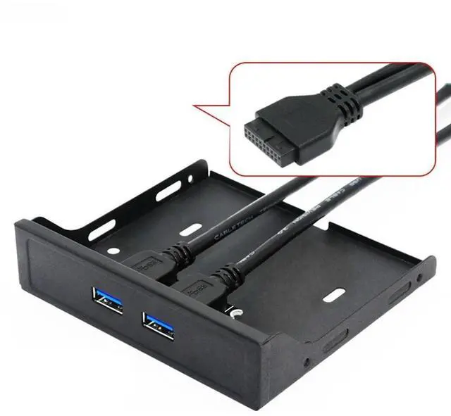 Main image of FOR 20Pin 2 Port USB 3.0 Hub USB3.0 Front Panel Cable Adapter Metal Bracket for PC Desktop 3.5 Inch Floppy Disk Drive Bay