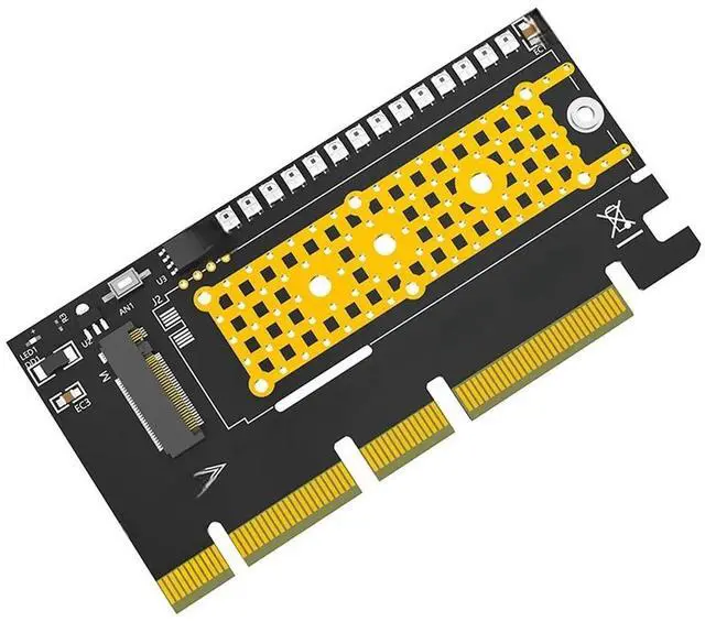 Main image of FOR M2 SSD Adapter M.2 NVME to PCI Express X4/X8/X16 Riser Card with 3528 Colorful Flash LED Support 2230 2242 2260 2280 M2 NVME SSD