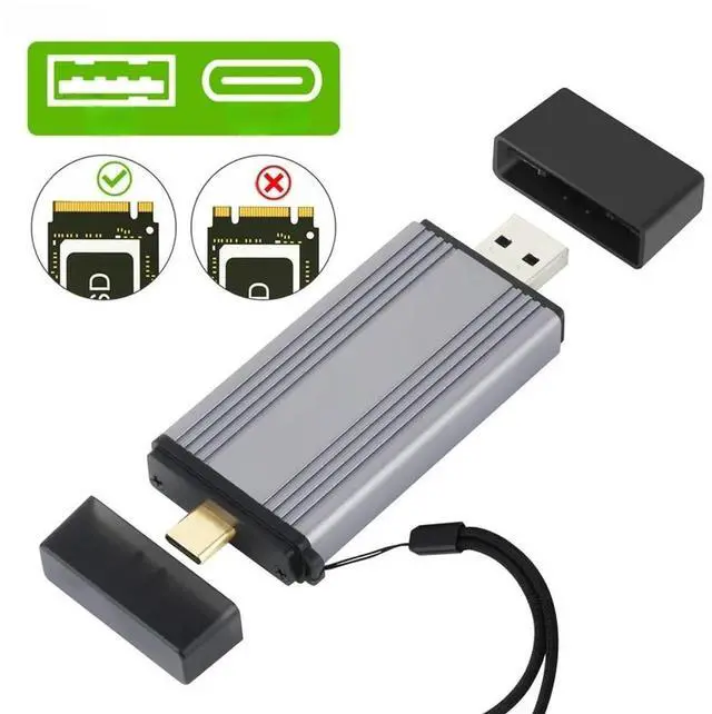 Main image of FOR NVME Case SSD M2 Adapter NVME External Enclosure NVME M/M+B Key to USB 3.1 TYPE-A + TYPE C 10Gbps Supports 2230 2242 M.2 SSD Box