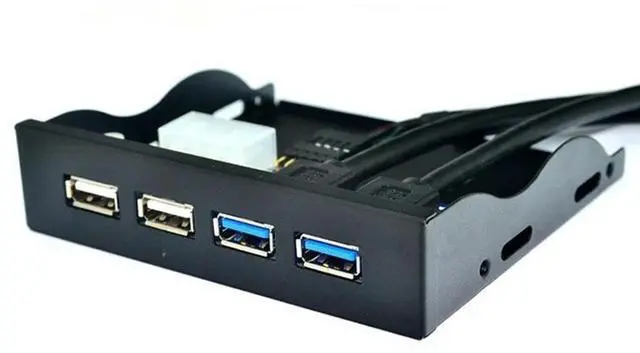 Main image of FOR HUB USB 2.0 USB 3.0 4 Port Front Panel USB3.0 Hub Splitter Internal Combo Bracket Adapter for Desktop 3.5 Inch Floppy Bay