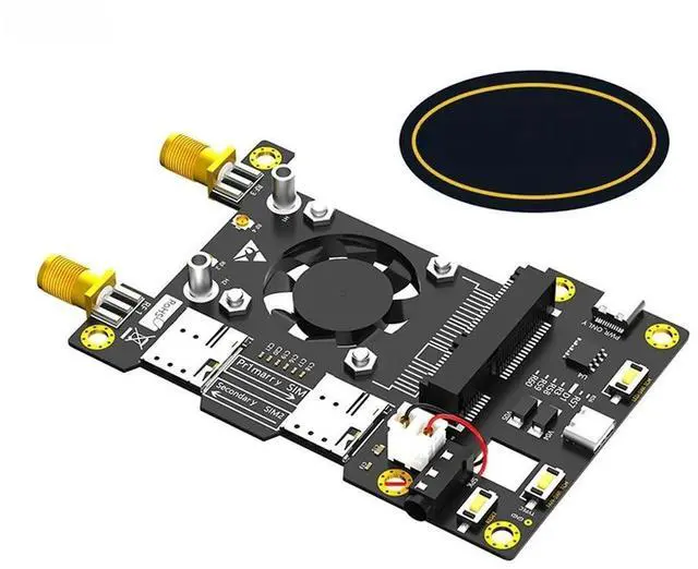 Main image of FOR 3G 4G LTE Base HAT for Board Rock64 Media Latte Cooler Fan Automatic Discoloration LED